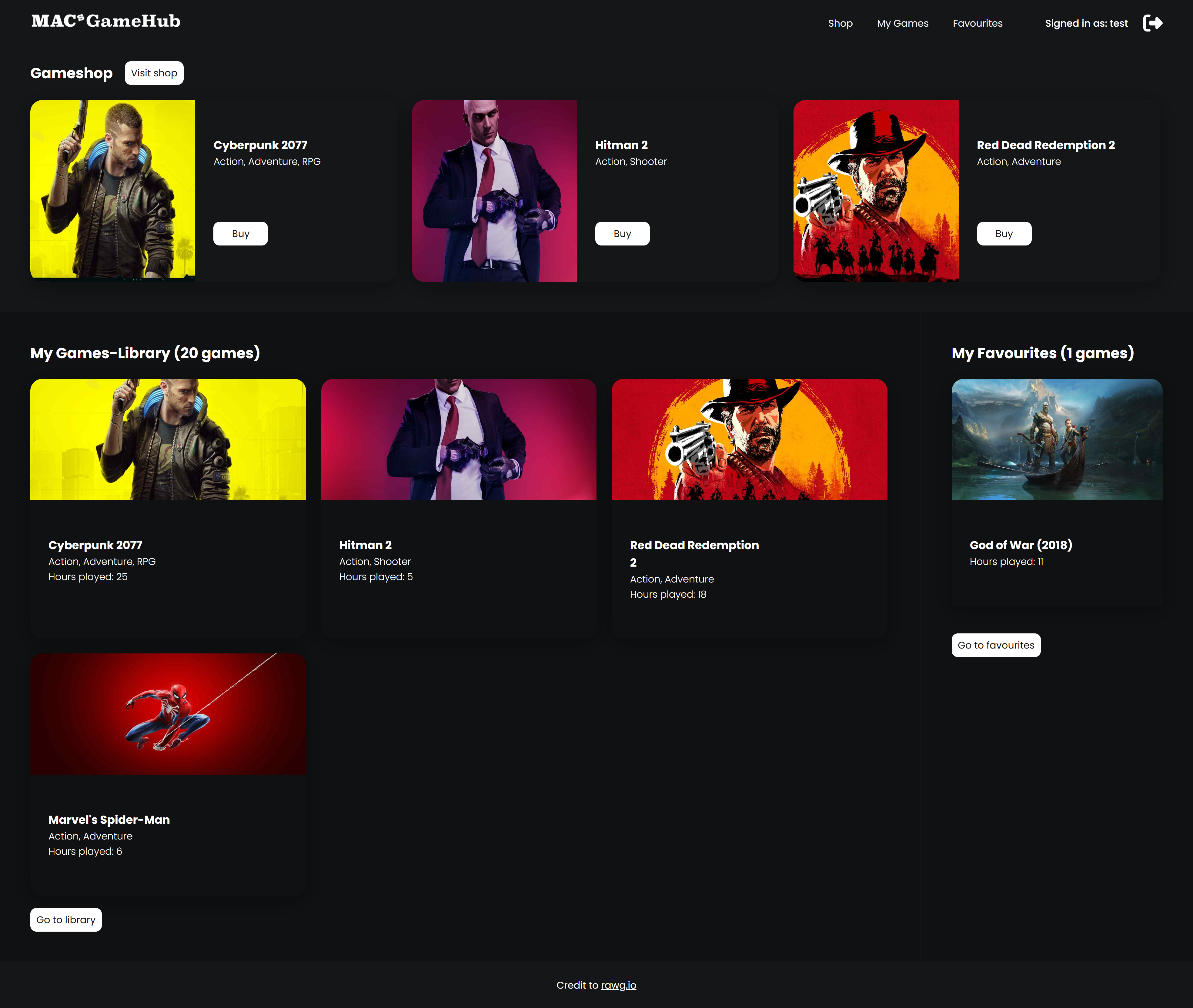 MacsGamehub-prosjekt